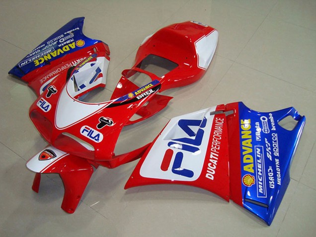 1993-2005 White Red Blue Fila Ducati 748 Motorcycle Fairings Canada