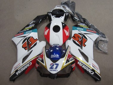 2004-2005 White Red Blue Glossy Black 27 Contrainer IT Carrera Honda CBR1000RR Motorcycle Fairings Canada