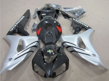 2006-2007 Silver Glossy Black Honda CBR1000RR Bike Fairings Canada