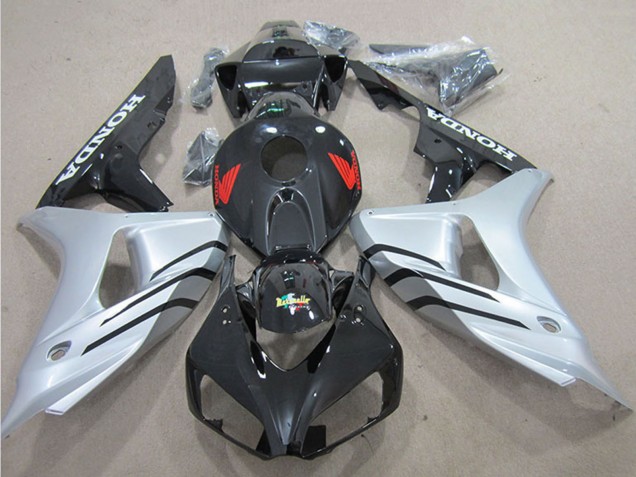 2006-2007 Silver Glossy Black Honda CBR1000RR Bike Fairings Canada