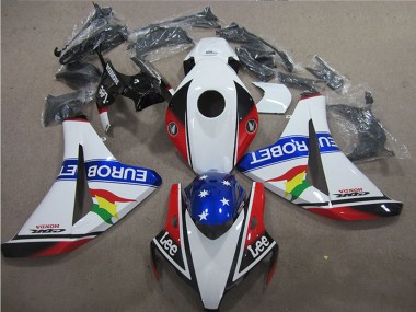 2006-2007 White Red Blue Star Carrera EuroBet Lee Honda CBR1000RR Motorcycle Fairings Canada