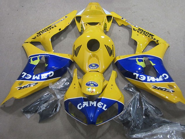 2006-2007 Yellow Blue Camel Honda CBR1000RR Motorcycle Fairings Canada