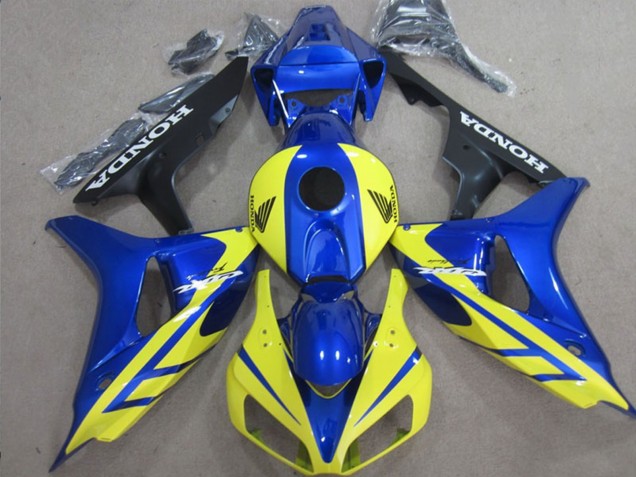 2006-2007 Blue Yellow Glossy Black Honda CBR1000RR Motorcycle Fairings Canada