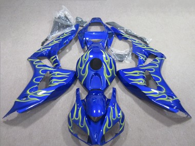 2006-2007 Blue Green Flame Honda CBR1000RR Motorcycle Fairings Canada