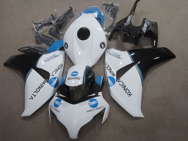 2008-2011 White Blue Glossy Black Konica Minolta Honda CBR1000RR Motorcycle Fairing Canada