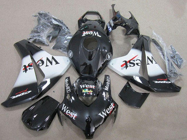 2008-2011 Glossy Black White West Honda CBR1000RR Motorcycle Fairings Canada