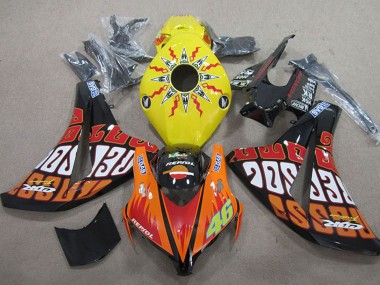 2008-2011 Yellow Orange Glossy Black Rossi Repsol 46 Honda CBR1000RR Motorcycle Fairings Canada