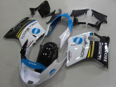 1996-2007 White Blue Glossy Black Konica Minolta Honda CBR1100XX Blackbird Motorcycle Fairings Canada