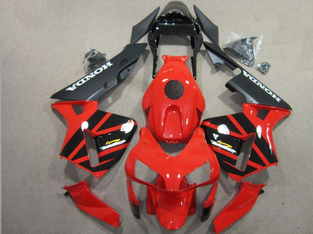 2003-2004 Red Glossy Black Matte Black Honda CBR600RR Motorcycle Fairing Canada