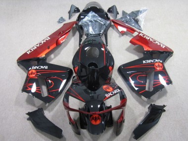 2003-2004 Glossy Black Red RACARDI Honda CBR600RR Motorcycle Fairings Canada
