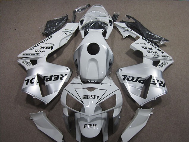 2005-2006 White Black Repsol Honda CBR600RR Motorcycle Fairings Canada