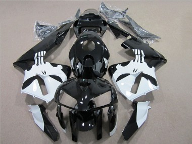 2005-2006 Glossy Black White Honda CBR600RR Motorcycle Fairing Canada