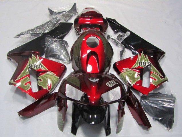 2005-2006 Black Red Honda CBR600RR Motorcycle Fairing Canada