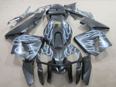 2005-2006 Matte Black Silver Flame Honda CBR600RR Motorcycle Fairings Canada