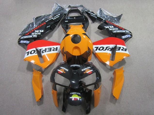 2005-2006 Orange White Red Glossy Black Repsol Honda CBR600RR Abs Fairings Canada