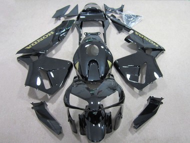 2005-2006 Glossy Black Gold Decal Honda CBR600RR Motorcycle Fairings Canada