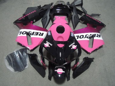 2005-2006 Glossy Black Pink Repsol Honda CBR600RR Motorcycle Fairings Canada