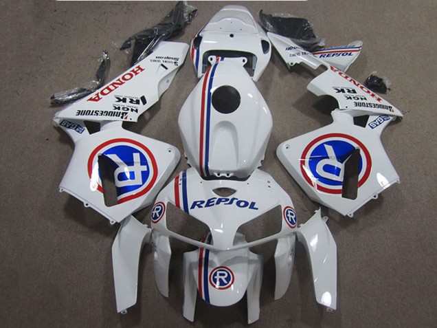 2005-2006 White Blue Repsol Honda CBR600RR Motorcycle Fairings Canada