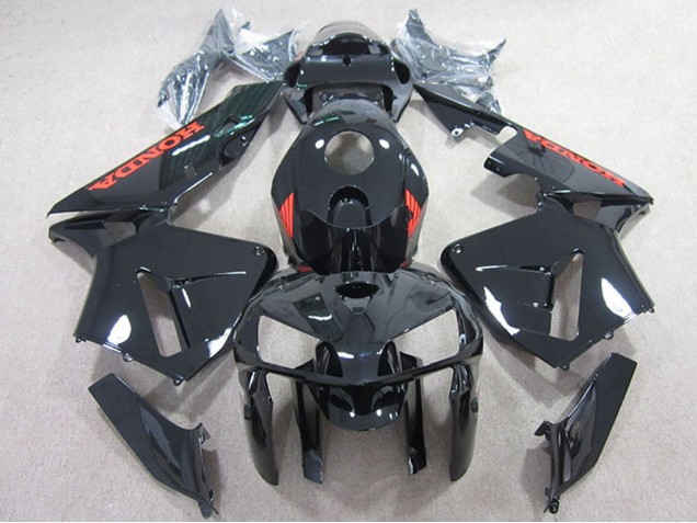 2005-2006 Black with Red Honda CBR600RR Motorcycle Fairings Canada