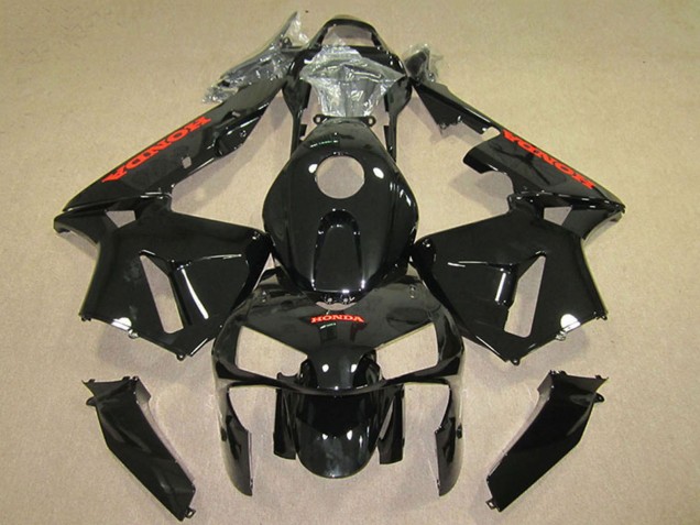 2005-2006 Glossy Black Red Honda CBR600RR Motorcycle Fairings Canada