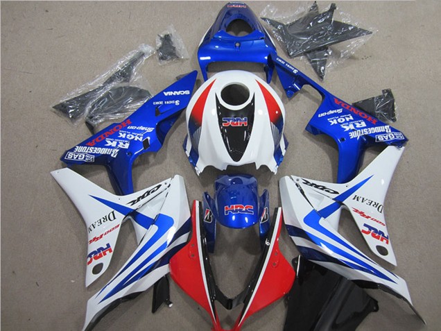 2007-2008 White Red Blue HRC Honda CBR600RR Bike Fairings Canada