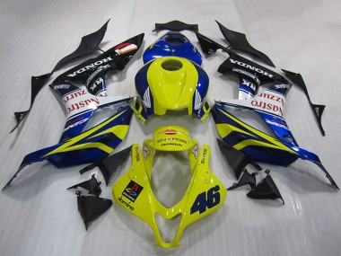 2007-2008 Yellow Blue White Glossy Black Nastro Azzurro Honda CBR600RR Motorcycle Fairing Canada