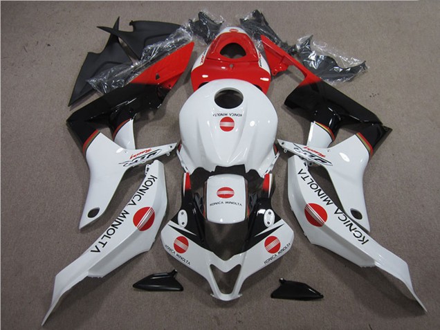 2007-2008 White Red Glossy Black Konica Minolta Honda CBR600RR Motorcycle Fairings Canada