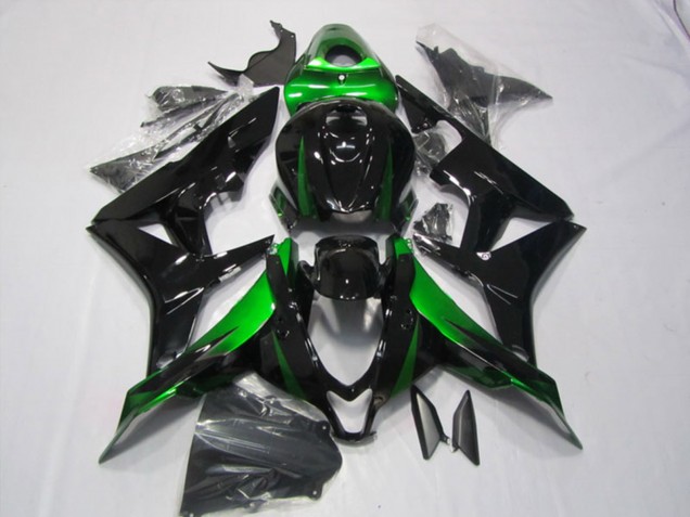 2007-2008 Green Glossy Black Honda CBR600RR Motorcycle Fairings Kits Canada