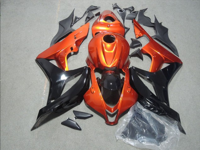 2007-2008 Orange Glossy Black Honda CBR600RR Motorcycle Fairings Canada