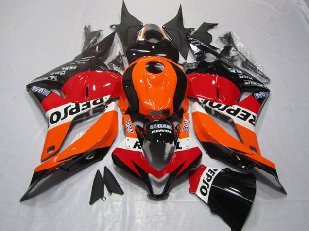 2009-2012 Orange White Red Glossy Black Repsol Honda CBR600RR Motorcycle Plastics Canada