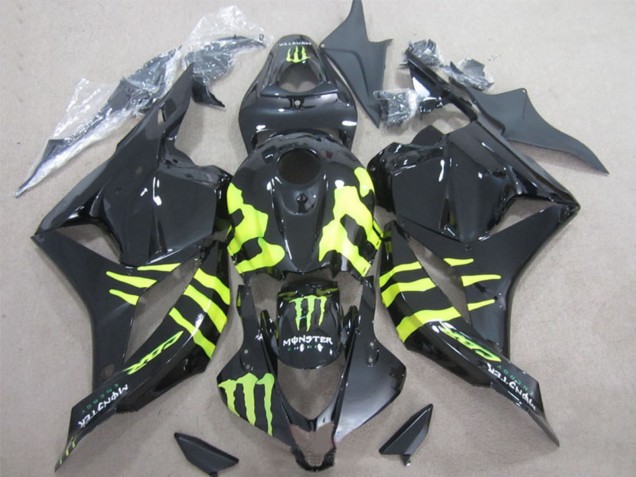 2009-2012 Glossy Black Yellow Monster Honda CBR600RR Motorcycle Fairings Canada