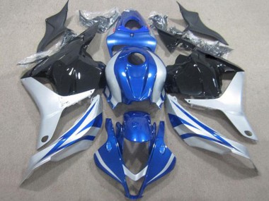 2009-2012 Silver Blue Glossy Black Stripe Honda CBR600RR Motorcycle Fairings Canada