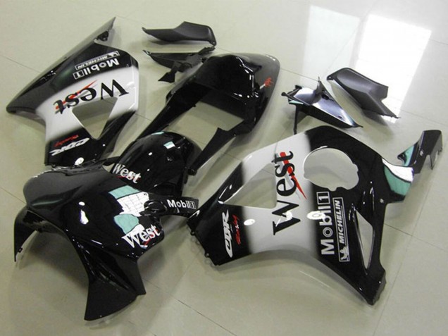 2002-2003 Glossy Black White West Honda CBR900RR 954 Motorcycle Fairings Canada