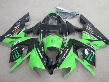 2004-2005 Black Green Monster Kawasaki ZX10R Motorcycle Fairings Canada