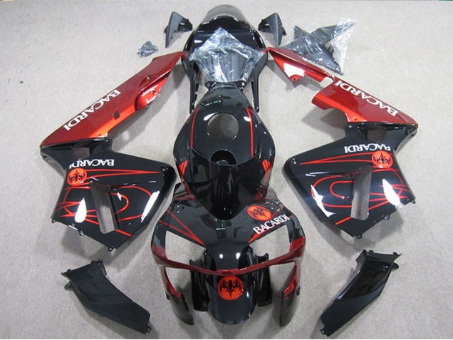 2004-2005 Black Red Racardi Kawasaki ZX10R Motorcycle Fairings Canada