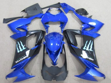 2008-2010 Blue Black Monster Kawasaki ZX10R Motorcycle Fairings Canada
