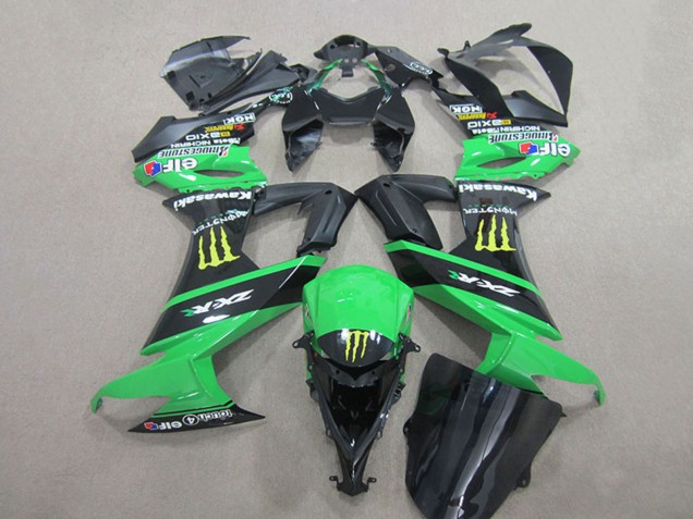 2008-2010 Green Black YellowMonster Kawasaki ZX10R Motorcycle Fairings Canada