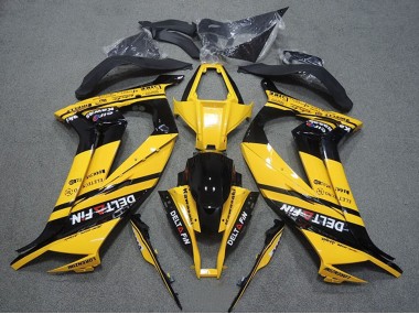 2011-2015 Yellow Glossy Black Delt Fin Kawasaki ZX10R Motorcycle Fairings Canada