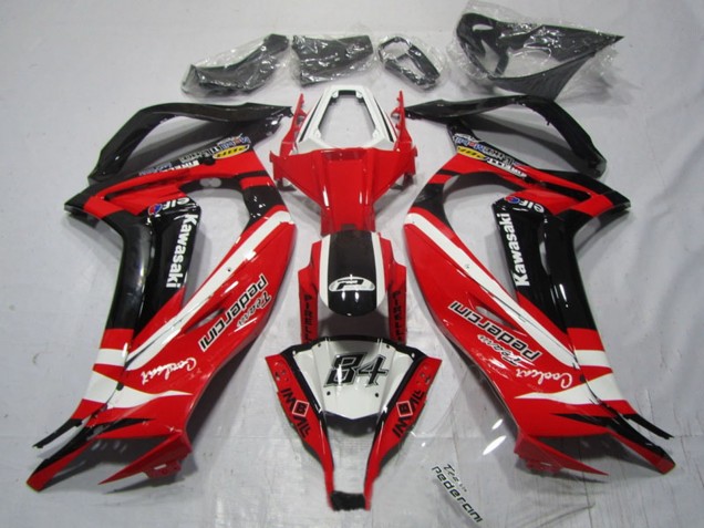 2011-2015 White Red Black Pedercini Kawasaki ZX10R Motorcycle Fairings Canada