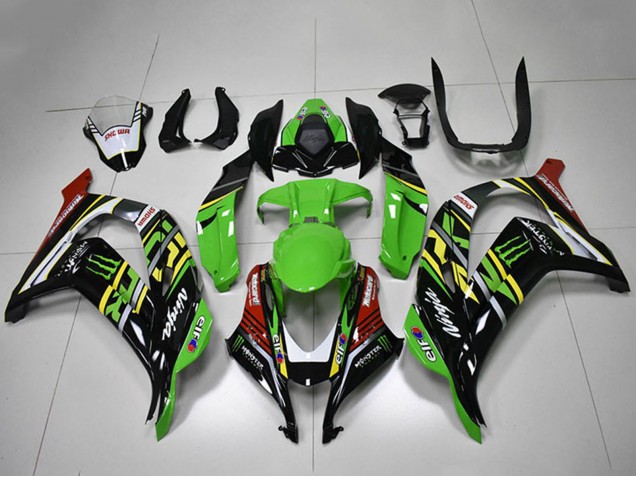 2016-2020 Green Yellow Red White Black Monster Kawasaki ZX10R Motorcycle Fairings Canada