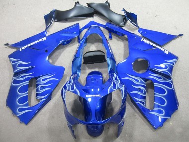 2000-2001 Blue White Flame Kawasaki ZX12R Motorcycle Fairings Canada