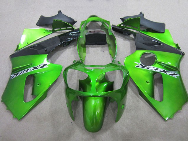 2000-2001 Green Matte Black Kawasaki ZX12R Motorcycle Fairings Canada