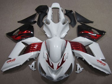 2006-2011 White Red Black Kawasaki ZX14R ZZR1400 Motorcycle Fairings Canada