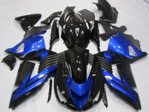 2006-2011 Blue Glossy Black Kawasaki ZX14R ZZR1400 Motorcycle Fairings Canada
