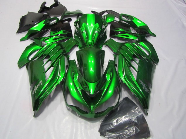 2012-2024 Green Glossy Black Silver Ninja Kawasaki ZX14R ZZR1400 Motorcycle Fairings Canada