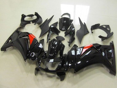 2008-2012 Glossy Black Red Kawasaki ZX250R Motorcycle Fairings Canada