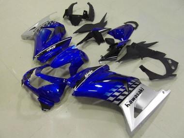 2008-2012 Blue Silver Kawasaki ZX250R Motorcycle Fairings Canada