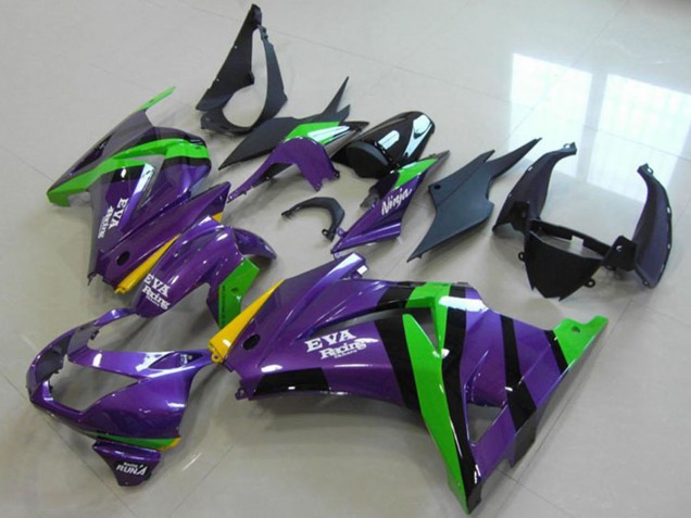 2008-2012 Purple Green Yellow Black EVA Racing Kawasaki ZX250R Motorcycle Fairings Canada