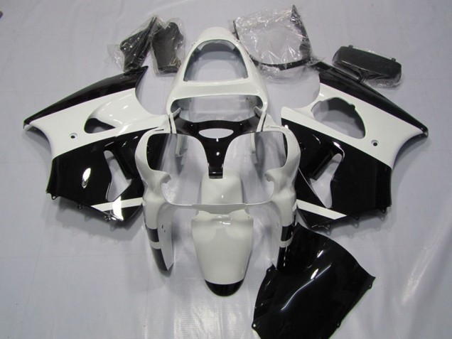 2000-2002 White Glossy Black Kawasaki ZX6R Motorcycle Fairings Canada