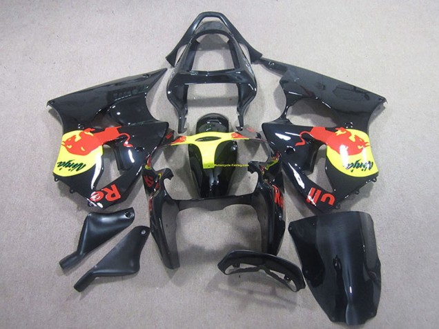 2000-2002 Glossy Black Yellow Red Bull Kawasaki ZX6R Motorcycle Fairing Canada